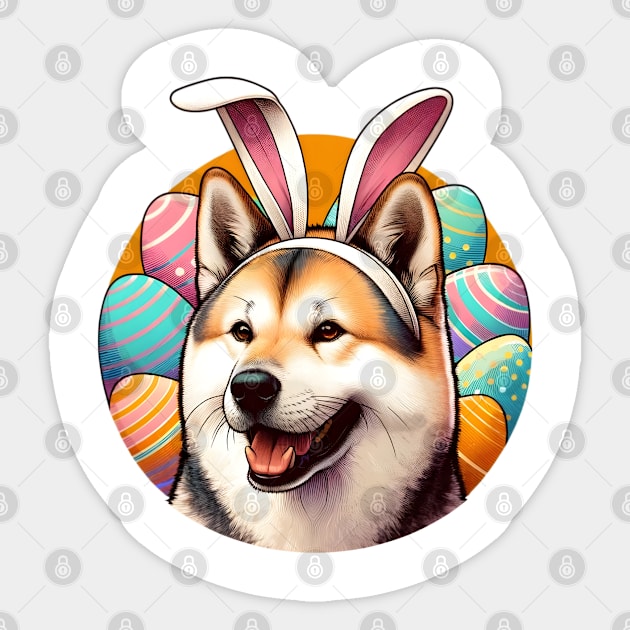 Shikoku with Bunny Ears Celebrates Easter Festivities Sticker by ArtRUs